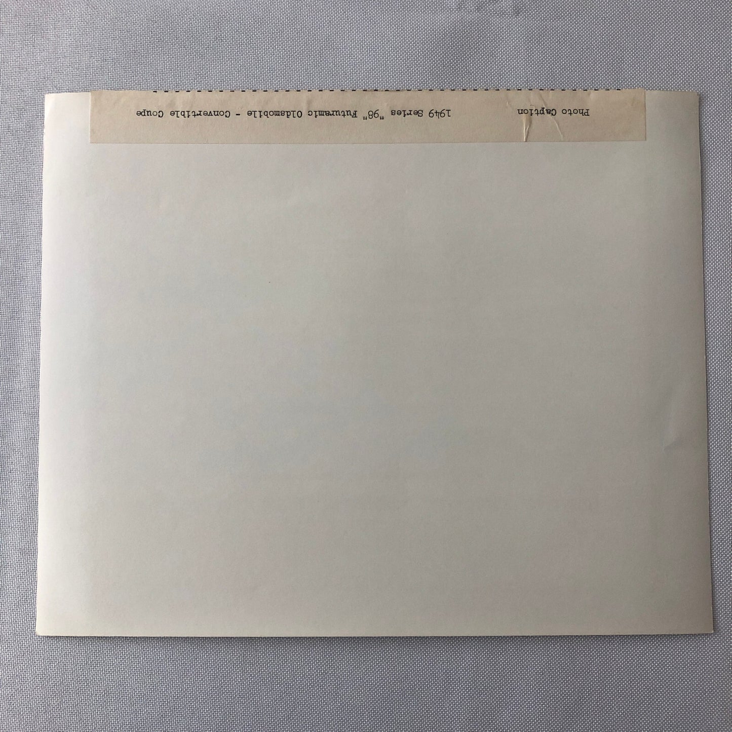 1949 Oldsmobile Series 98 Futuramic Convertible Factory Press Photo Photograph