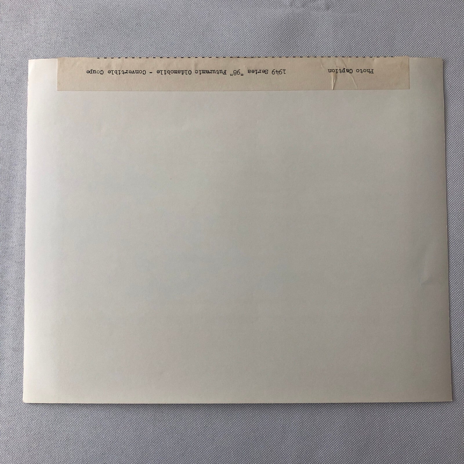 1949 Oldsmobile Series 98 Futuramic Convertible Factory Press Photo Photograph