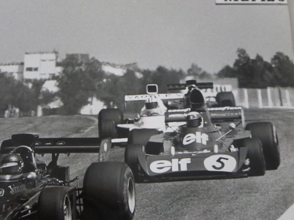 Vintage 1973 French Grand Prix Racing Photograph Photo - Jackie Stewart + 