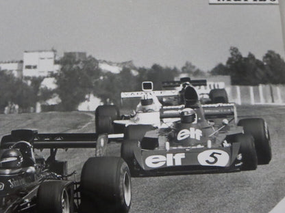 Vintage 1973 French Grand Prix Racing Photograph Photo - Jackie Stewart + 