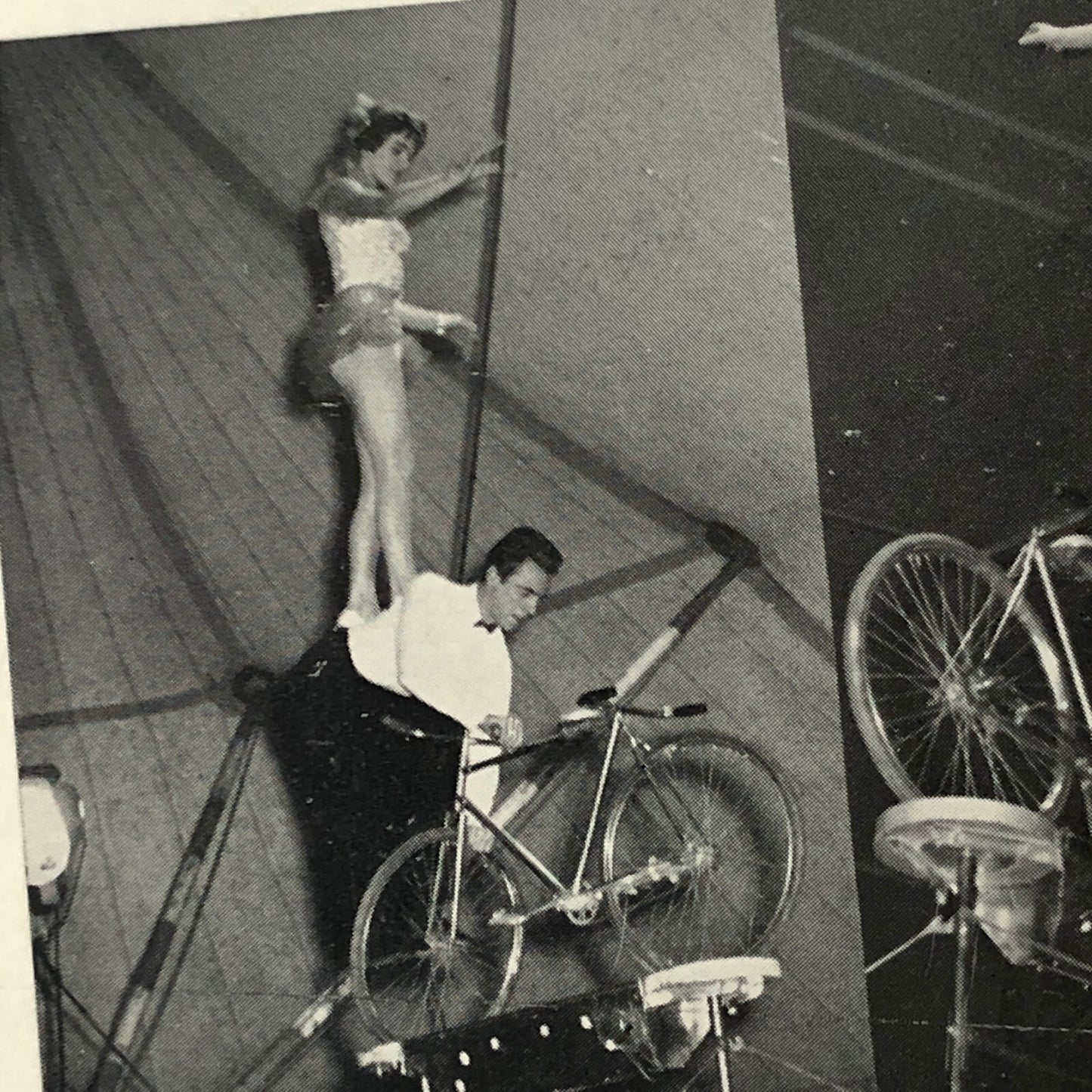 Circus Performer Bicycle Balancing Act Advertising Flyer Photo The Silvers