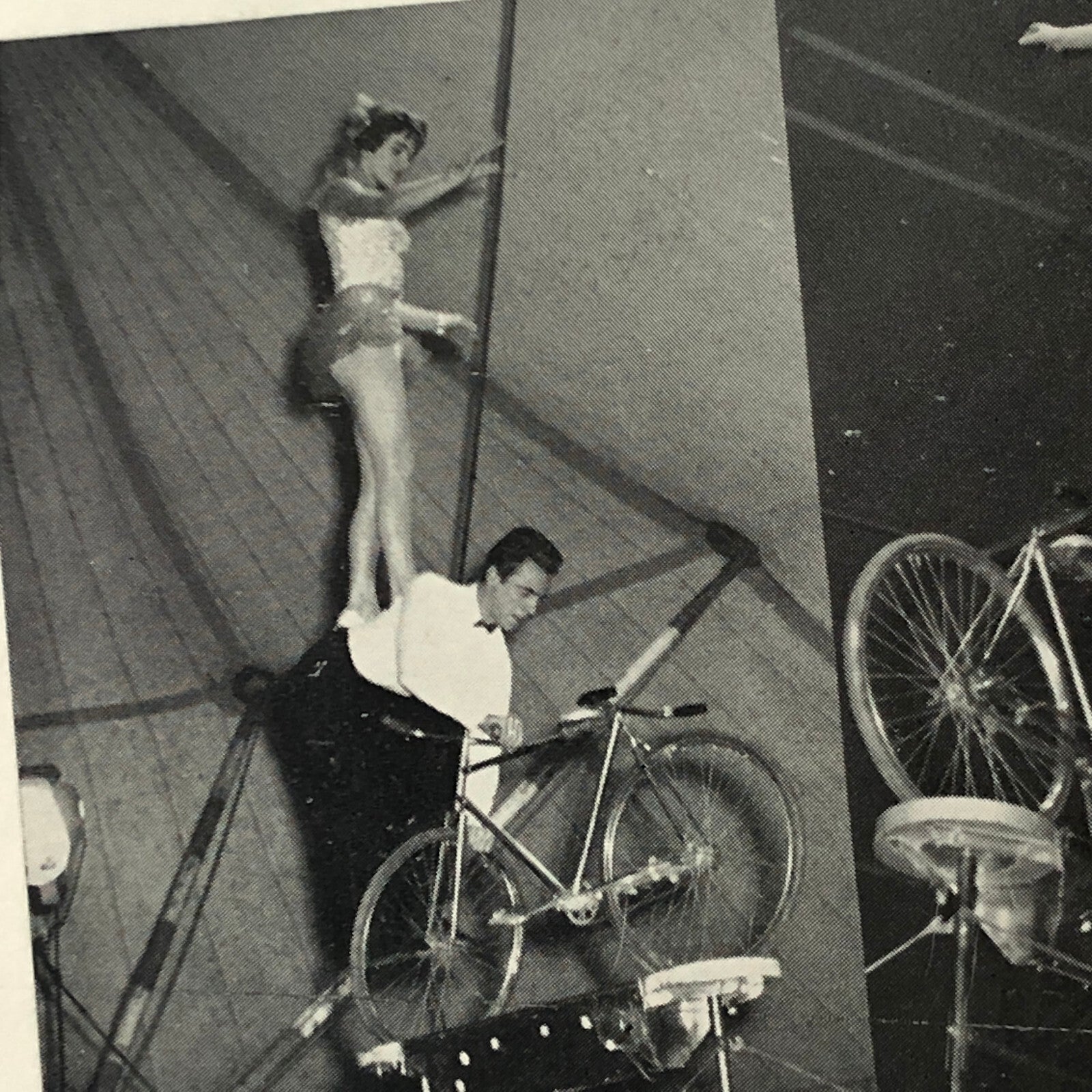 Circus Performer Bicycle Balancing Act Advertising Flyer Photo The Silvers