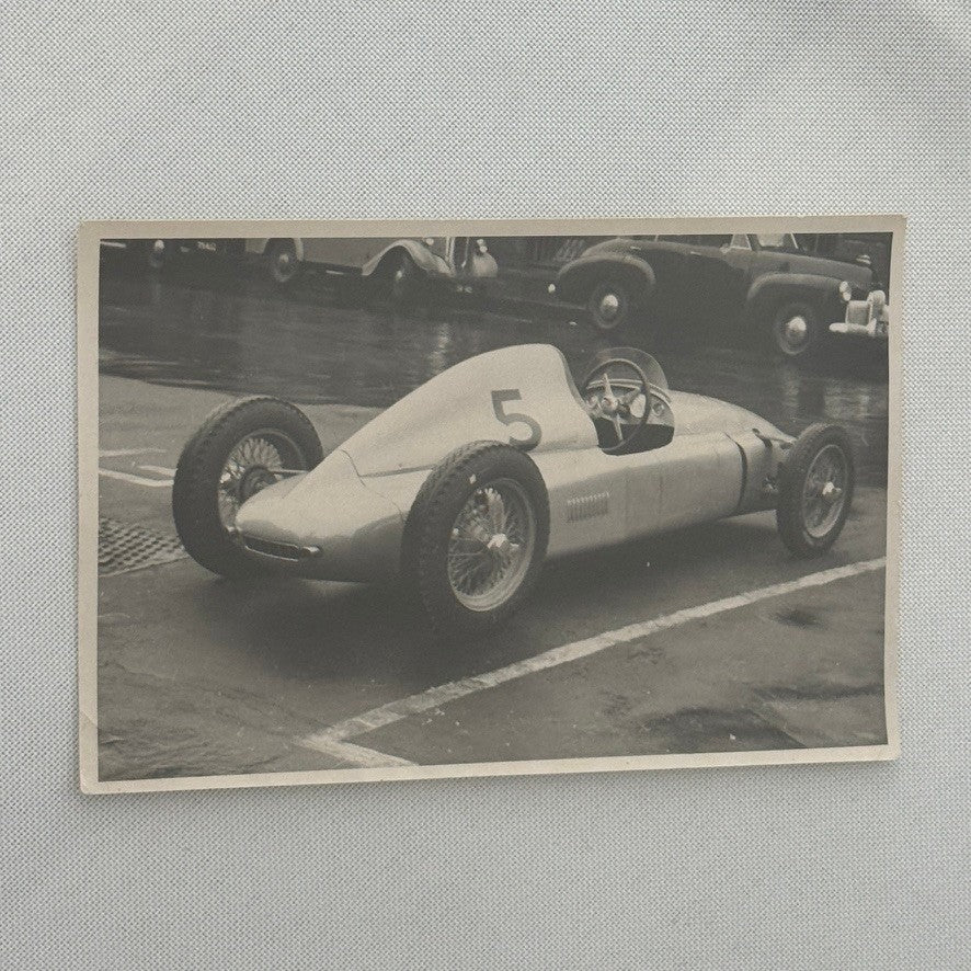 Vintage Racing Car Photo Photograph Print Unidentified Car