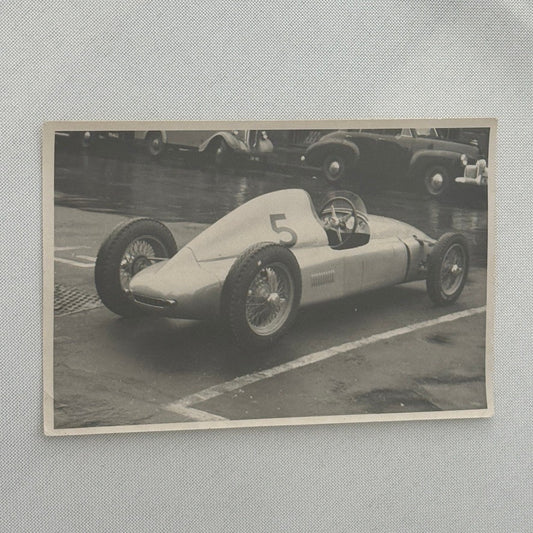 Vintage Racing Car Photo Photograph Print Unidentified Car