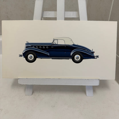 1934 LaSalle Series 34-50 Convertible Coupe Automobile Illustration Art Drawing