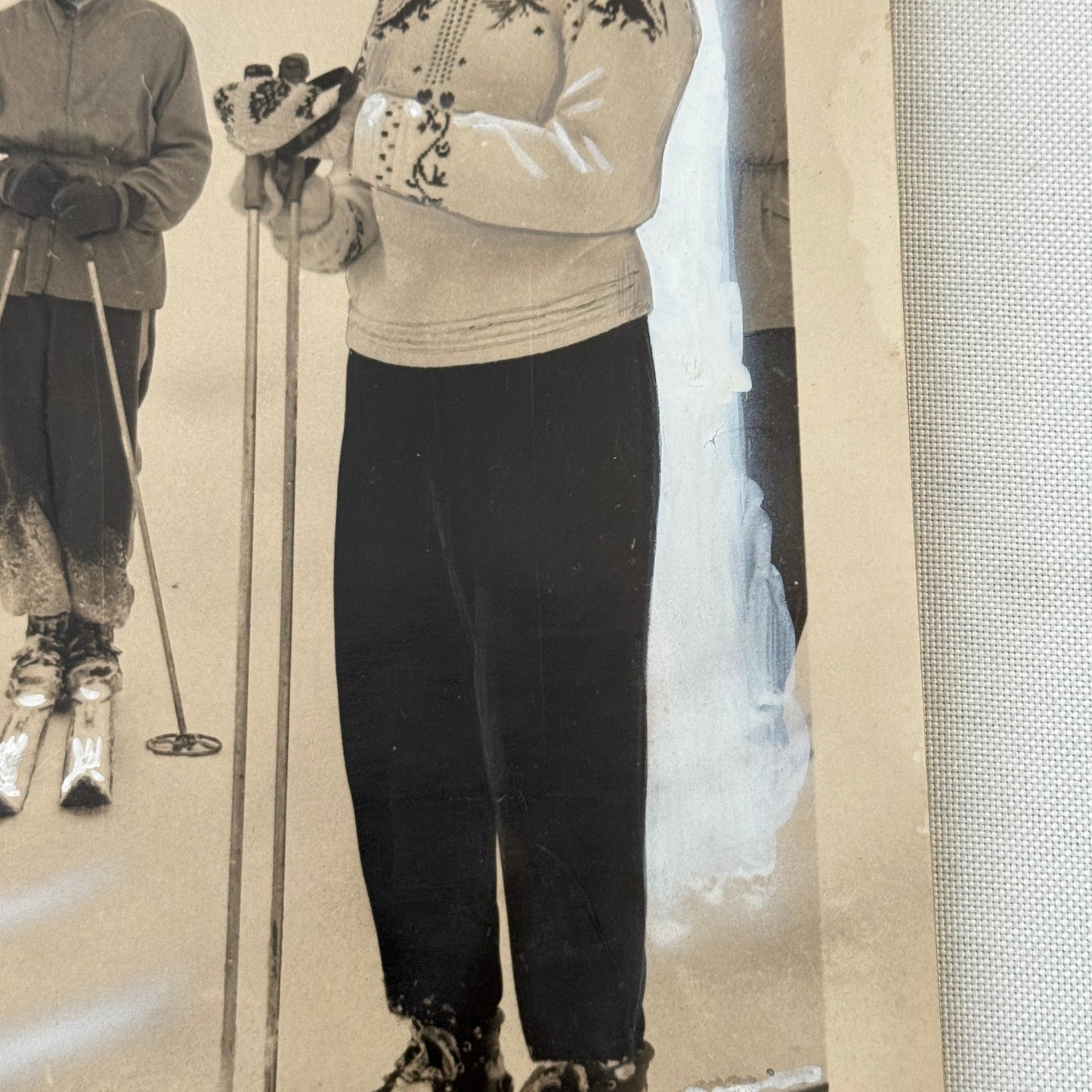 Shah of Persia Mohammad Reza Pahlavi Queen Soraya Vintage Press Photo Ski Iran