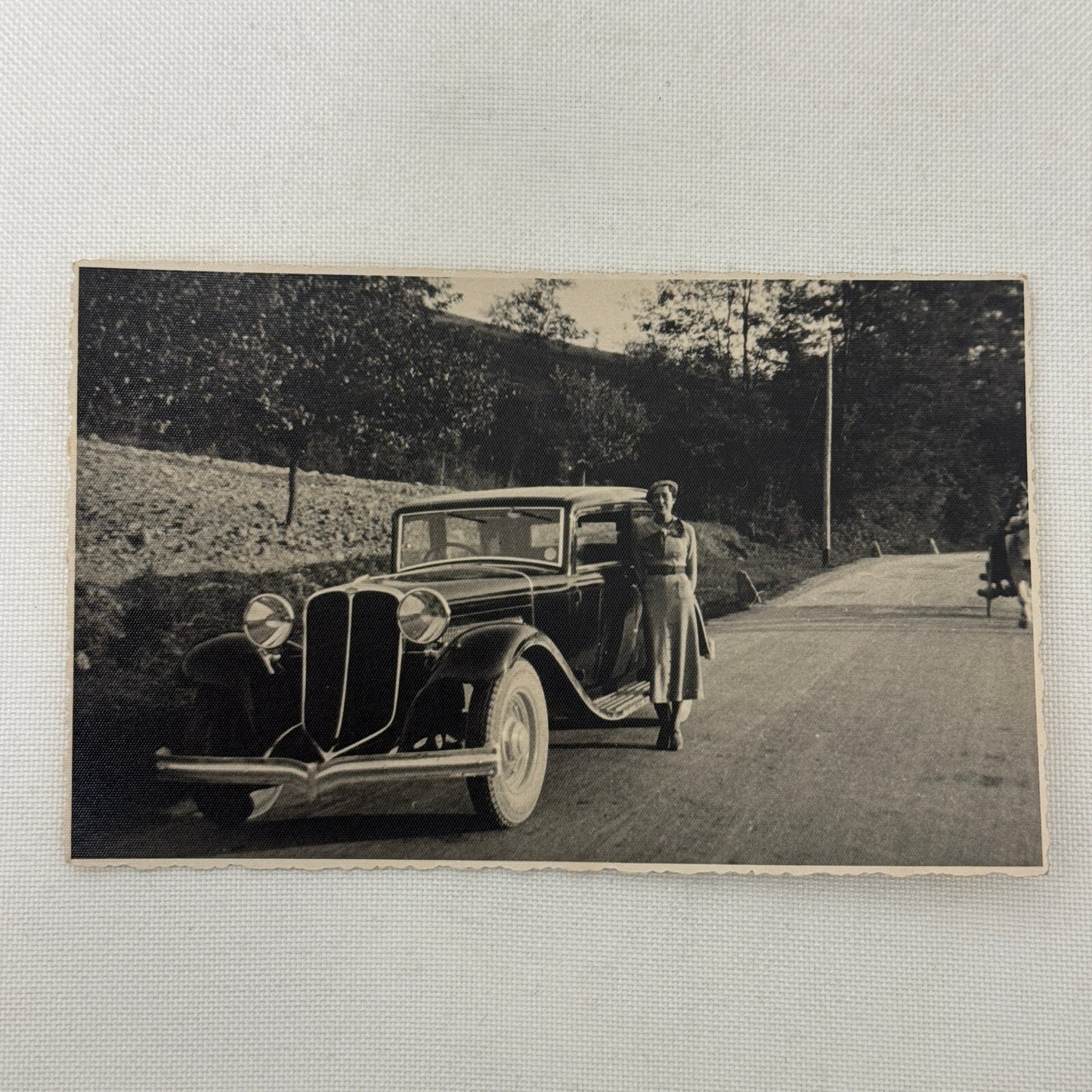 Antique Car Automobile Woman Real Photo Postcard RPPC Photograph