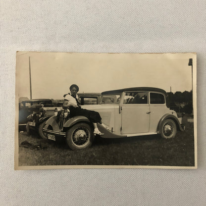 Vintage Photograph Photo Lot Woman With Antique Car Germany 