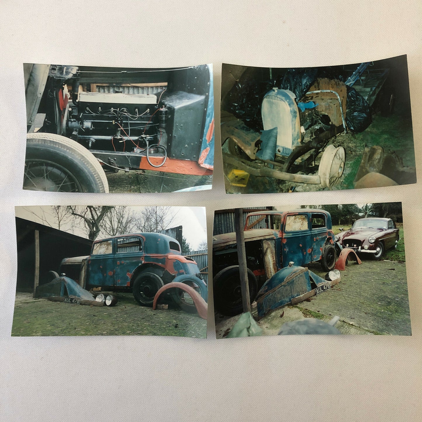 Vintage Hotchkiss Car Barn Find Junk Yard Parts Photo Photograph Print Lot of 11
