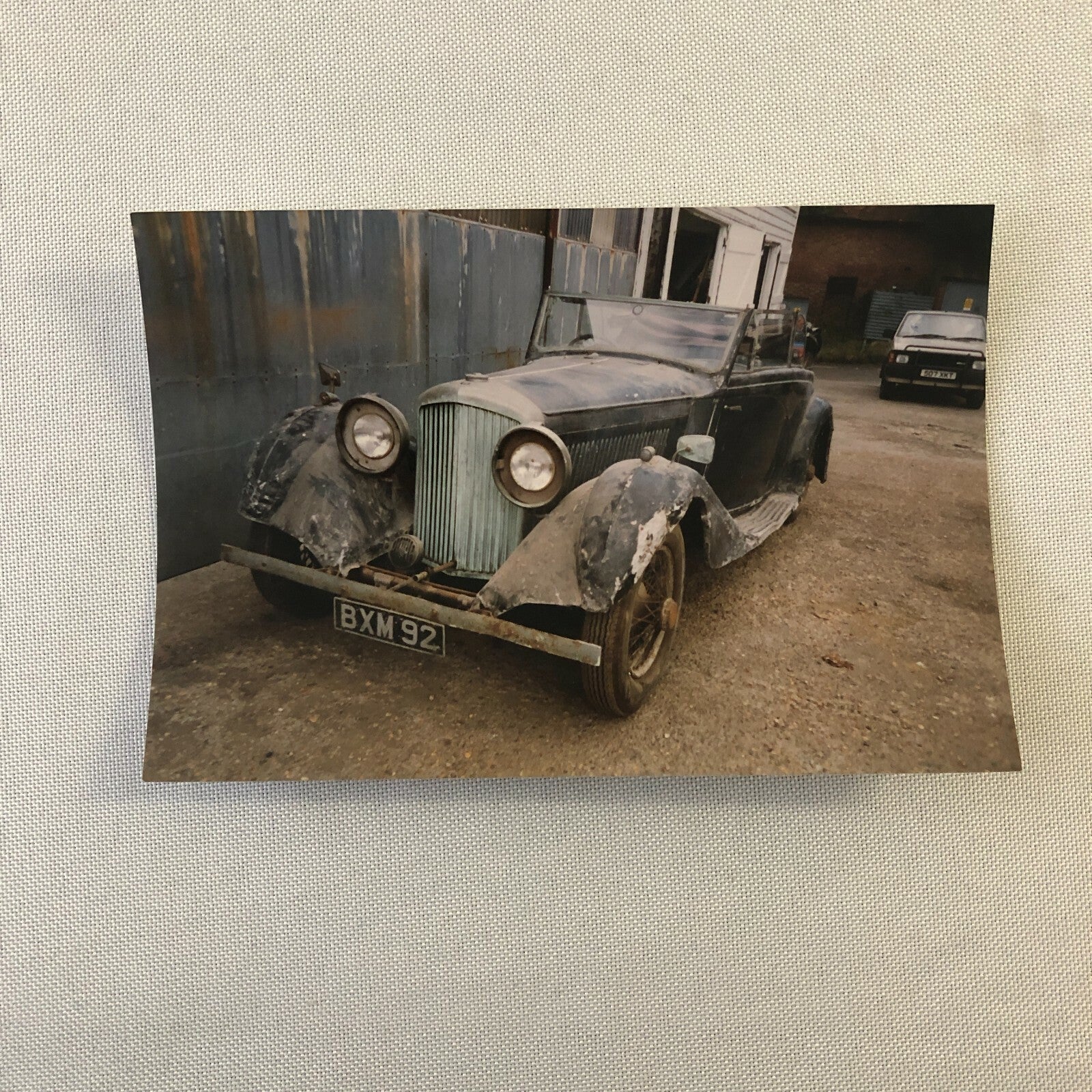 Vintage Bentley Rolls Royce Car Barn Find Photo Photograph Print 