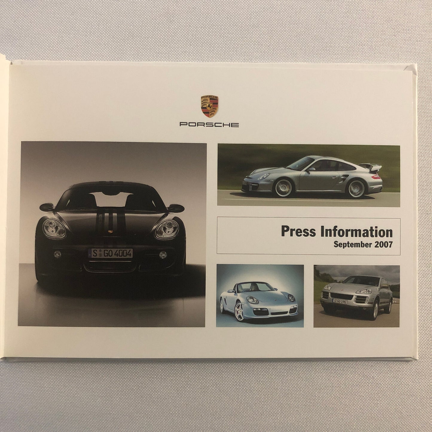 2007 Porsche Press Kit Book Brochure 911 GT2 Cayman S Boxster Sport Cayenne +