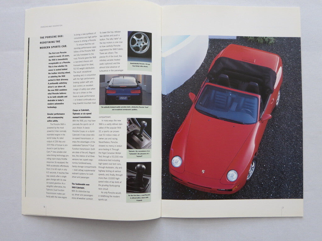 1992 Porsche Sales Brochure Catalog 928GTS 911 Carrera 2 4 Turbo 968 