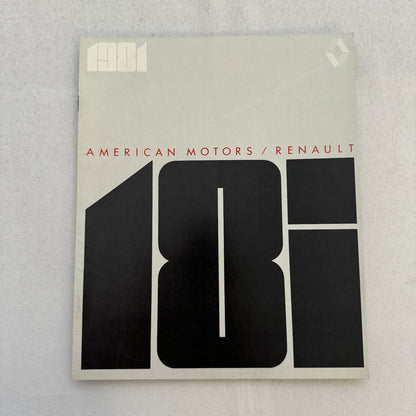 1981 Renault 18i Car Sales Brochure Catalog Vintage Advertising