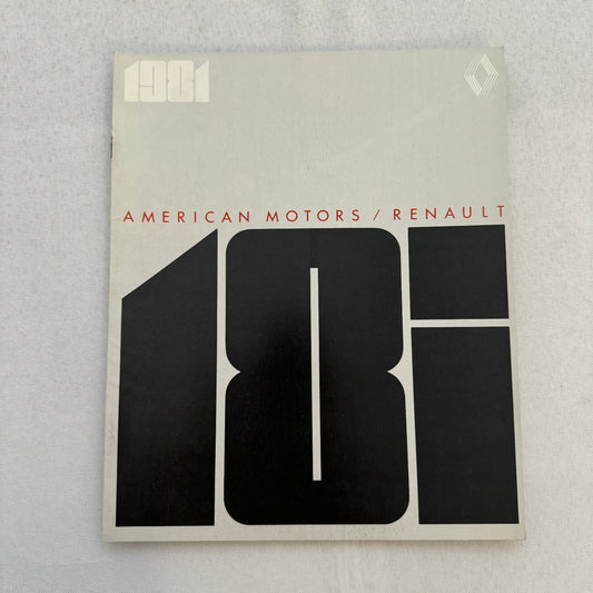 1981 Renault 18i Car Sales Brochure Catalog Vintage Advertising