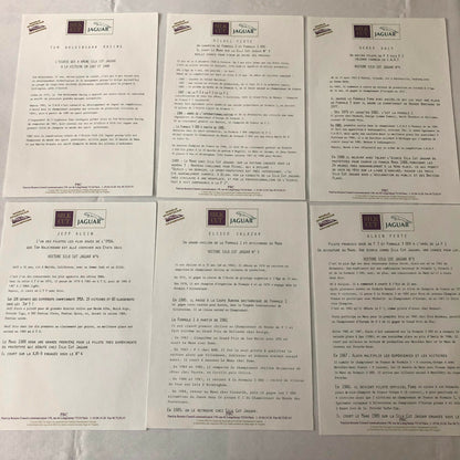 1989 Jaguar Silk Cut Racing Car Team Press Kit Photos + FRENCH LANGUAGE