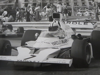 Vintage 1973 Monaco Grand Prix Photograph Photo - Denny Hulme McLaren Ford +
