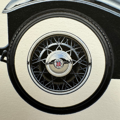 1932 Stutz DV-32 Super Bearcat Roadster Automobile Illustration Art Drawing