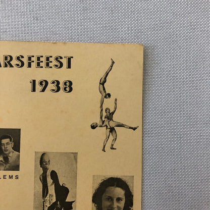 1938 German Circus Event Postcard Performers Bicycle Acrobat Day Ruth Sayton +