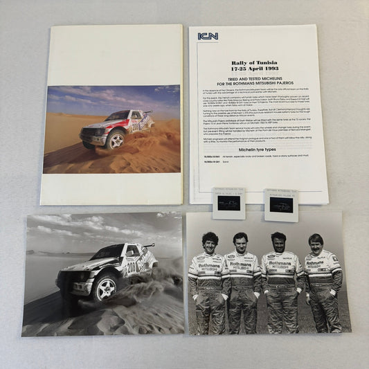 Rothmans Mitsubishi Pajero Rally Rallye Racing Press Kit 1993 Rally of Tunisia