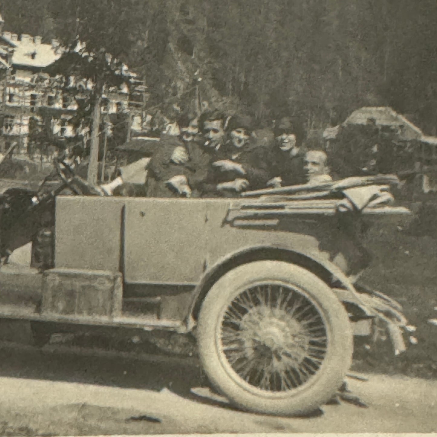 Antique Car Automobile People Family Real Photo Postcard RPPC Photograph