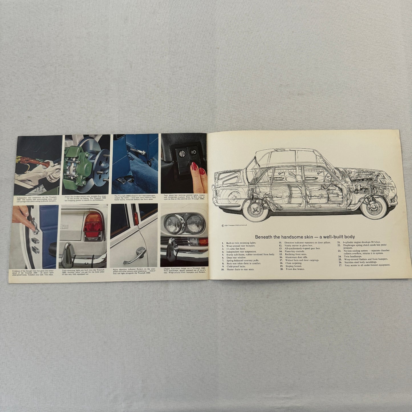 Triumph 2000 Car Sales Brochure Catalog Vintage Advertising