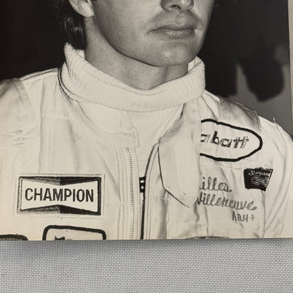 Gilles Villeneuve Racing Driver Press Photo Photograph 1981 Champion Sparkplugs