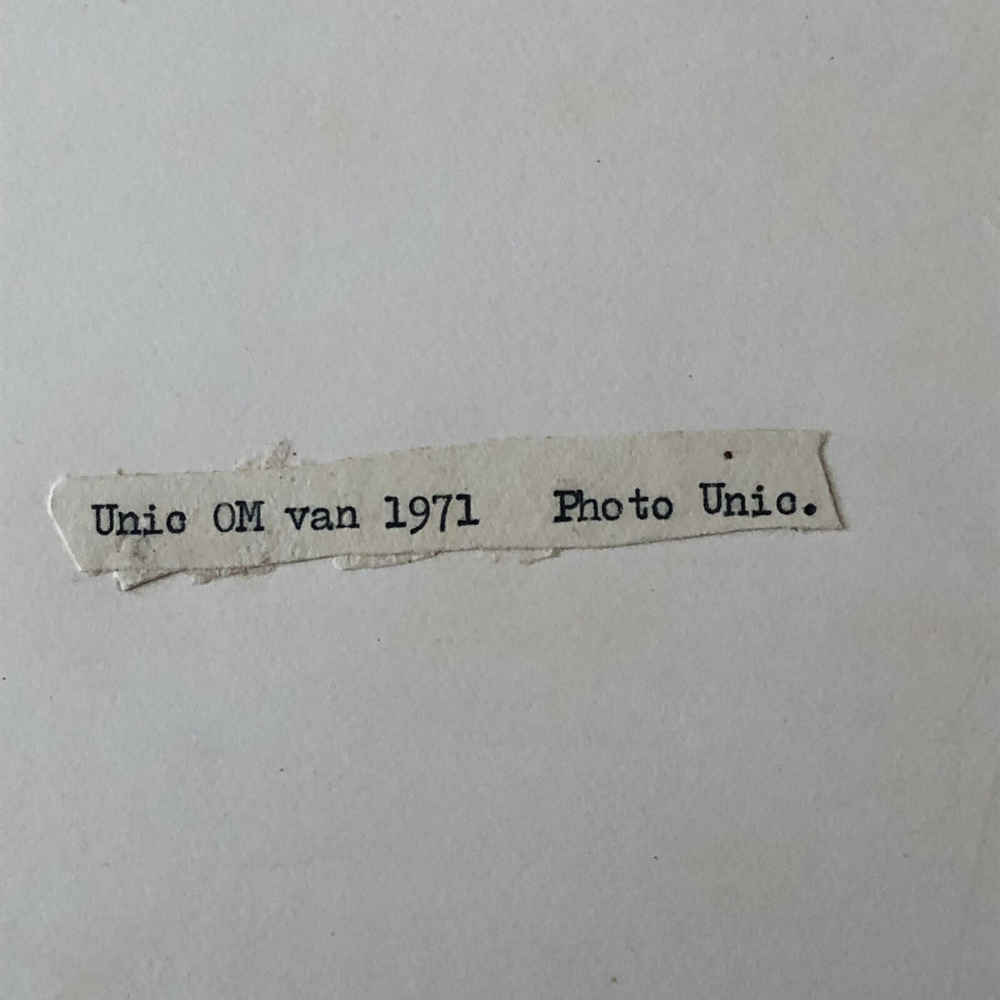 Vintage 1971 Unic OM Van Photo Photograph Image Delivery Truck 