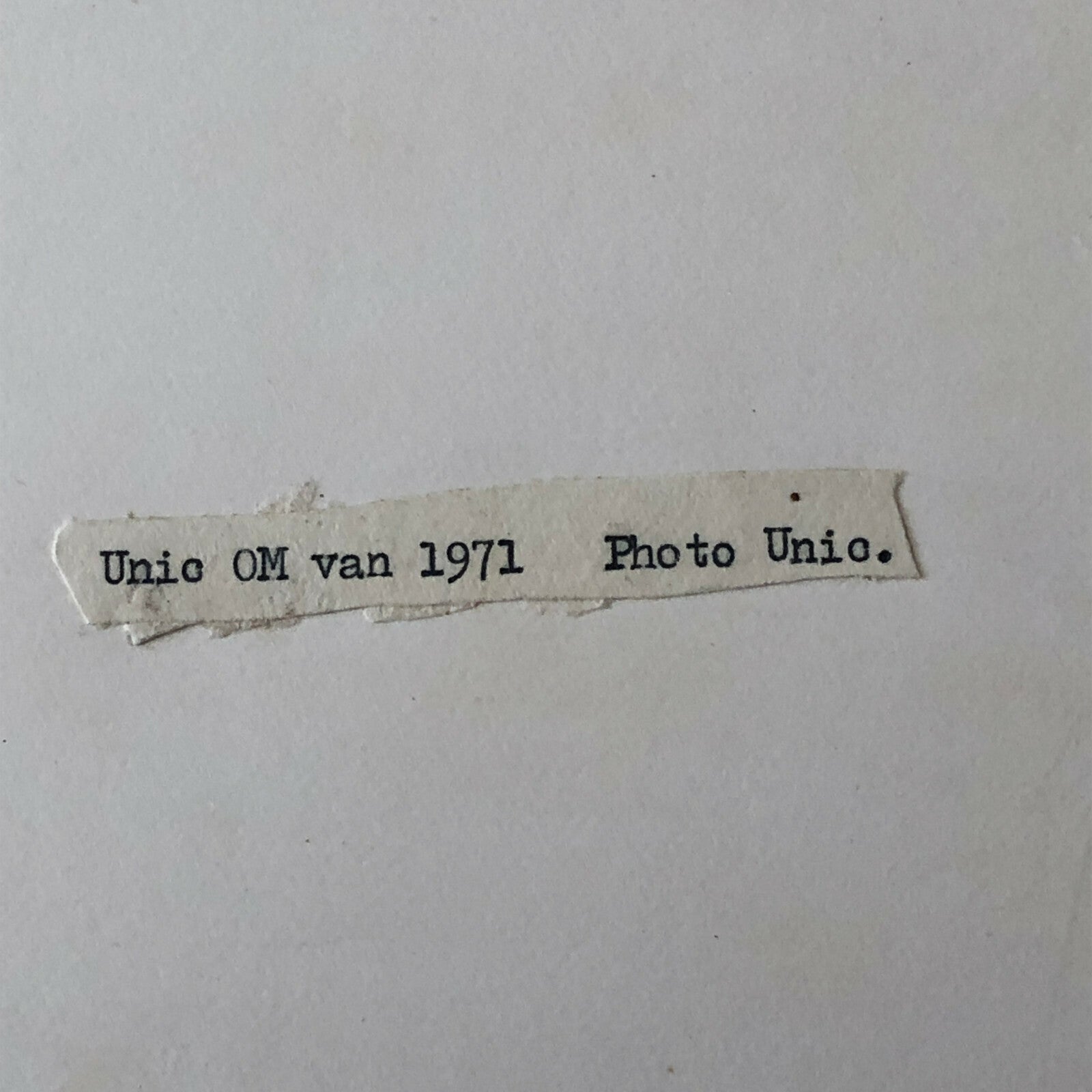 Vintage 1971 Unic OM Van Photo Photograph Image Delivery Truck 