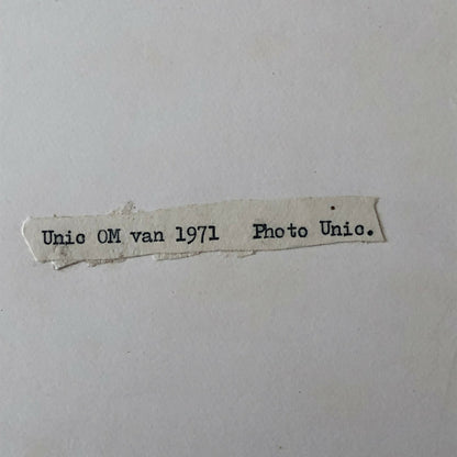 Vintage 1971 Unic OM Van Photo Photograph Image Delivery Truck 