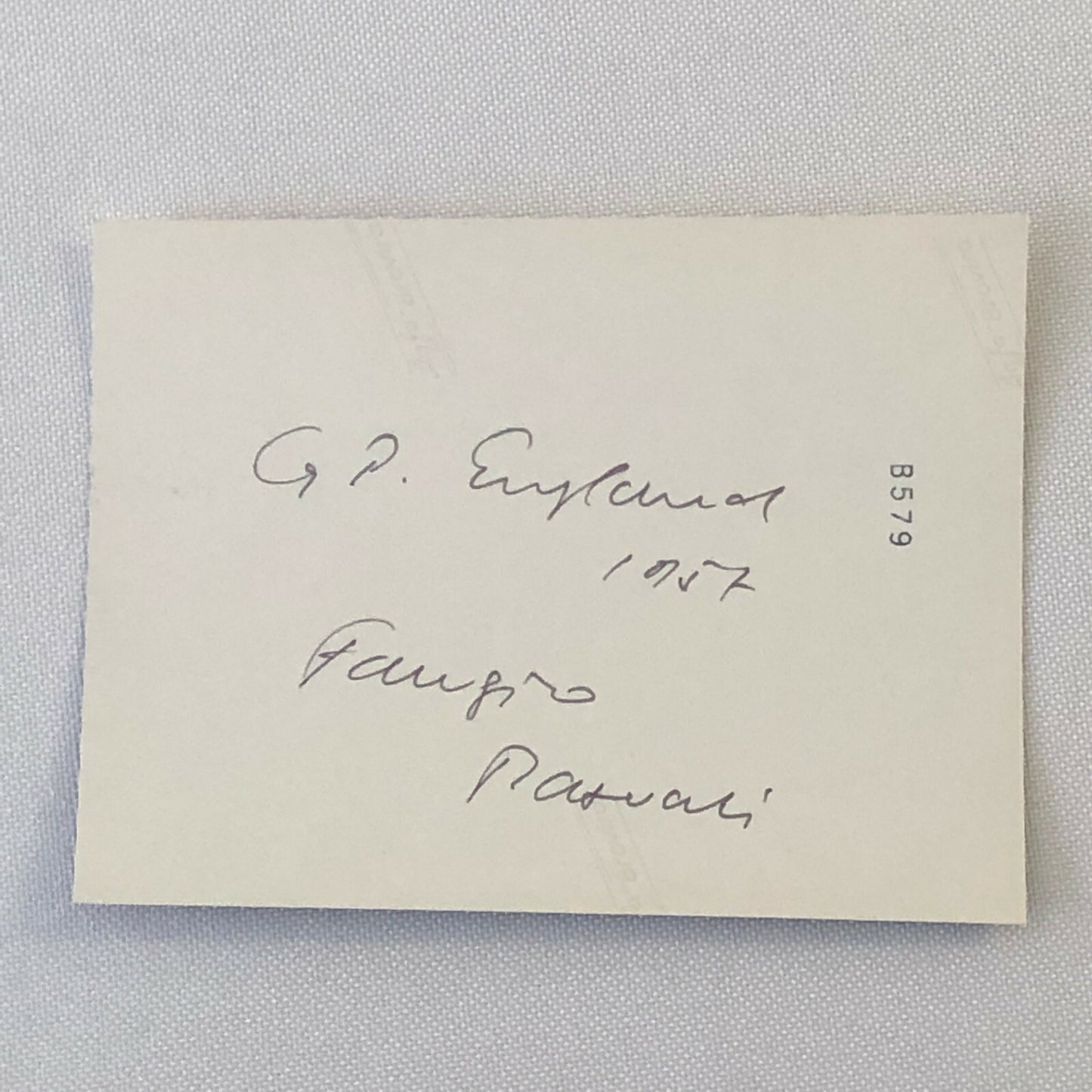 Vintage Juan Manuel Fangio 1957 British Grand Prix Racing Photo Photograph 