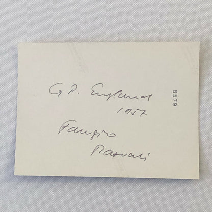 Vintage Juan Manuel Fangio 1957 British Grand Prix Racing Photo Photograph 