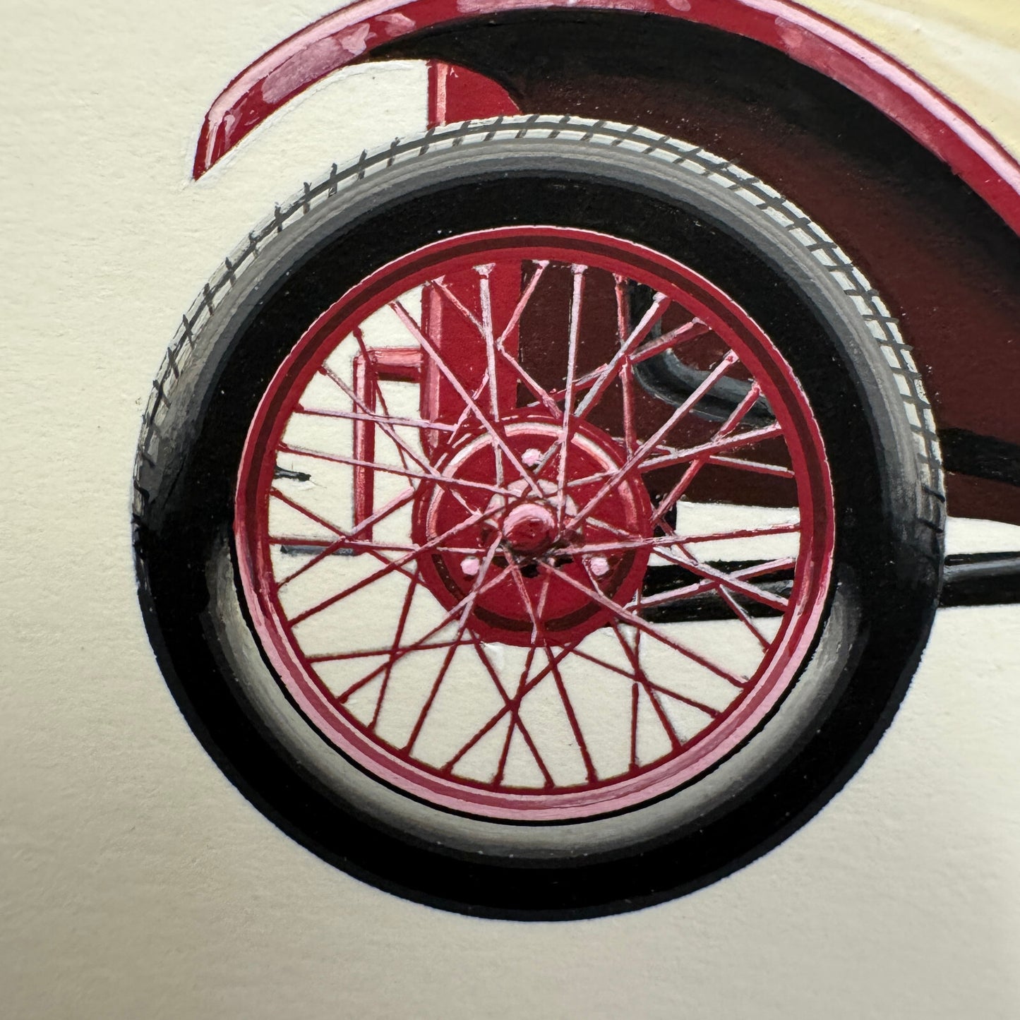 1928 Dixi Tourer Car Automobile Illustration Art Drawing Hand Drawn Robert Preis