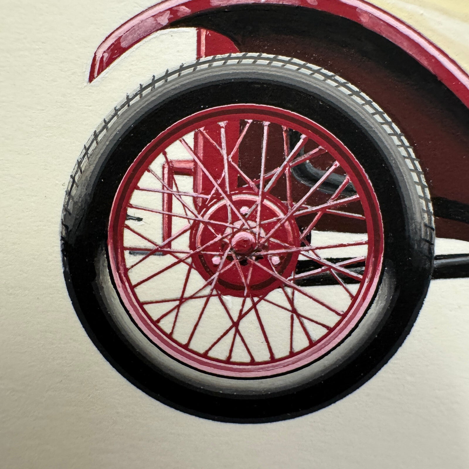 1928 Dixi Tourer Car Automobile Illustration Art Drawing Hand Drawn Robert Preis