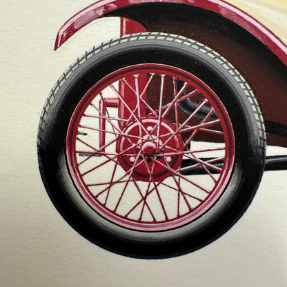 1928 Dixi Tourer Car Automobile Illustration Art Drawing Hand Drawn Robert Preis