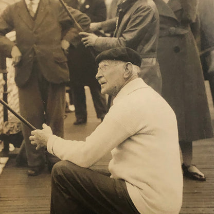 Vintage Press Photo Photograph Mayor at Angling Angler Fishing Festival 1933 UK