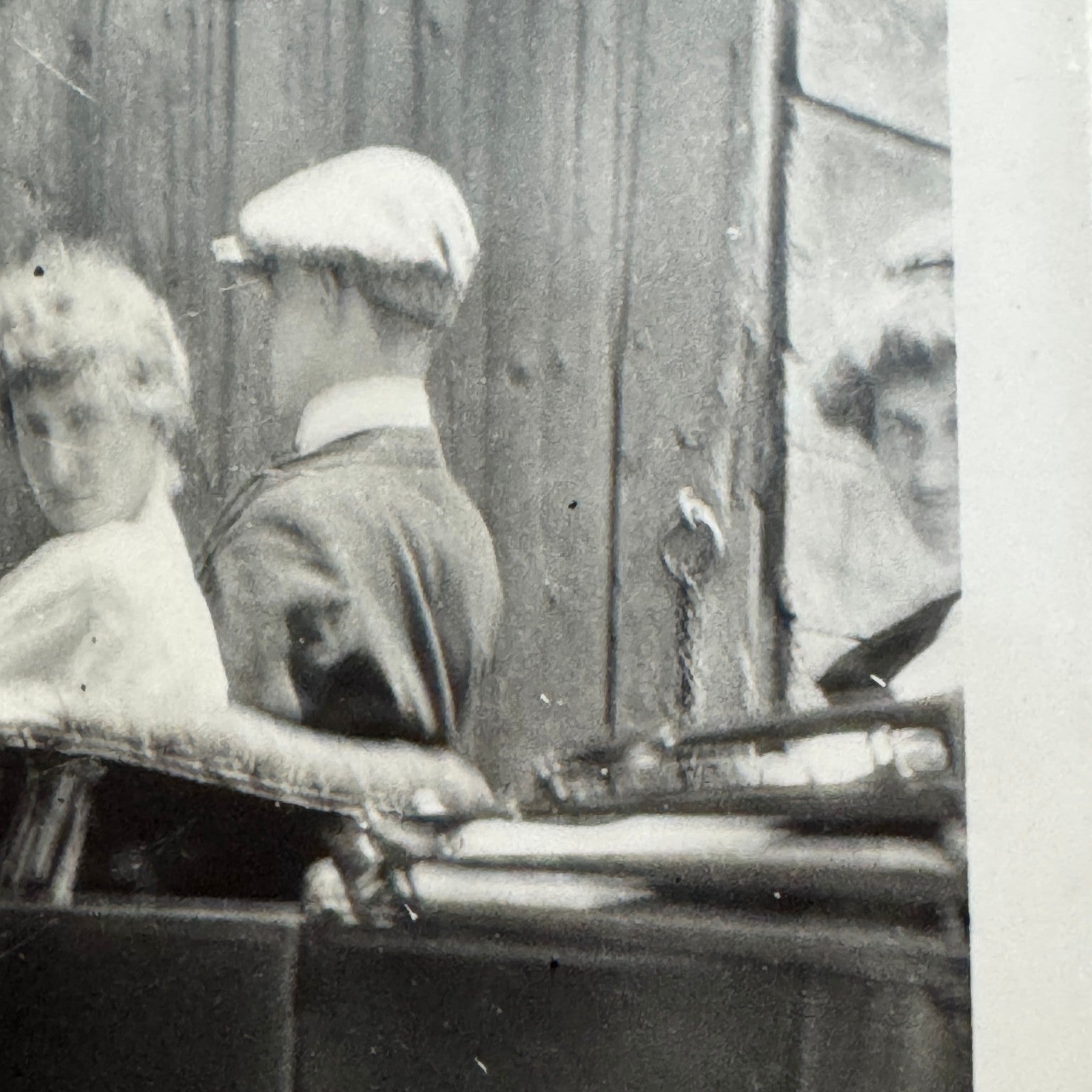 Vintage Car Photo Photograph Print Snapshot People in Early Automobile