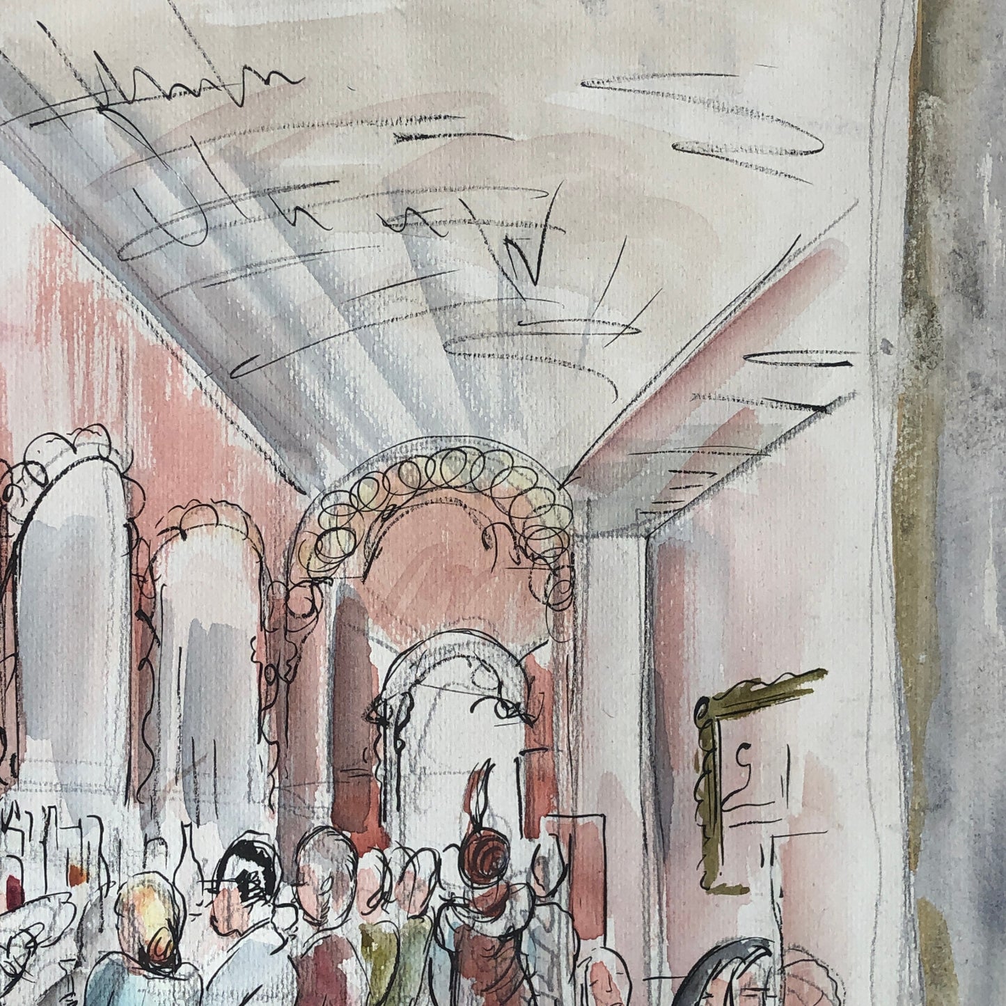 Vintage Painting Art Artwork Artist Arthur E Sudler Bar Scene People Men Women