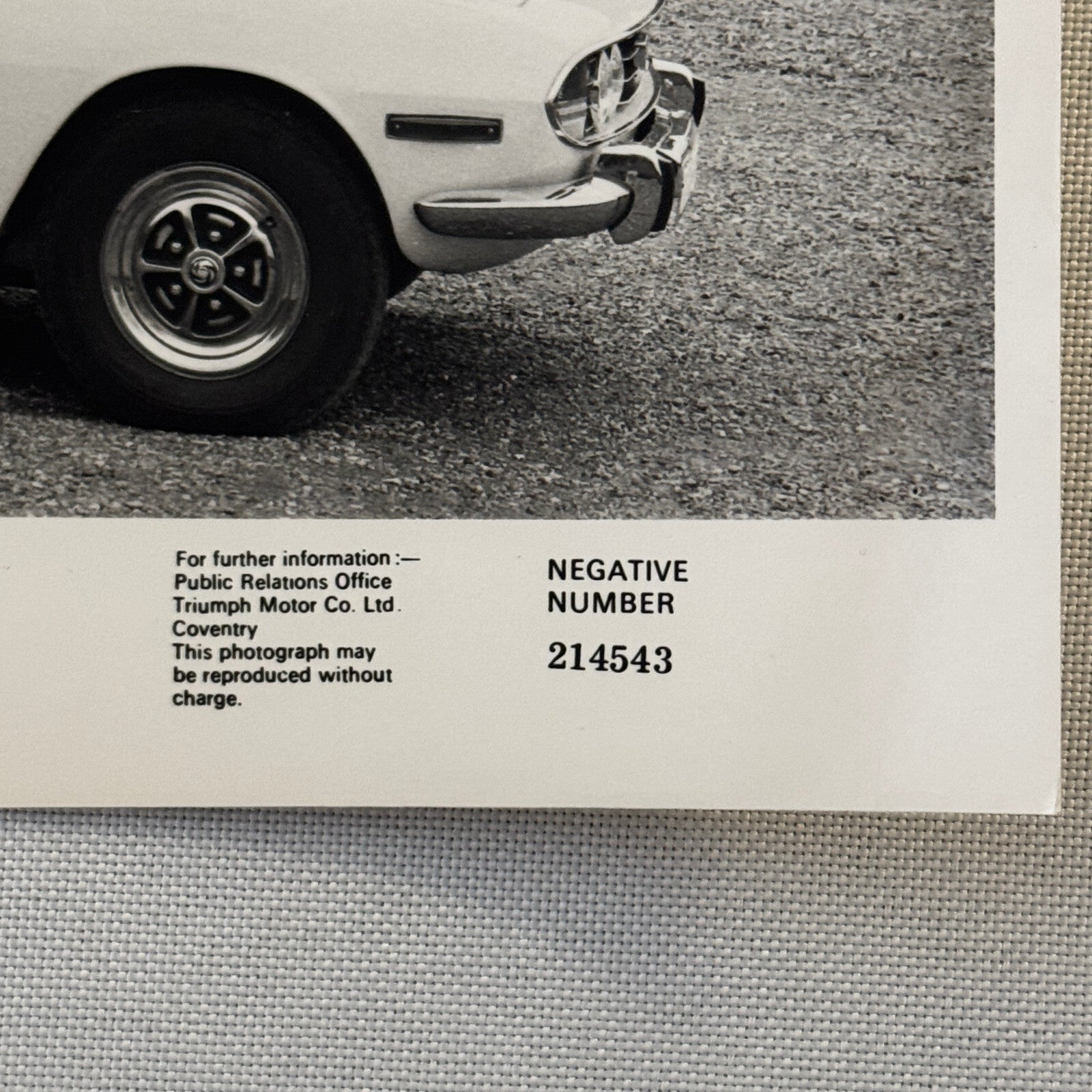 Triumph Stag Car Factory Press Photo Photograph Print 1972