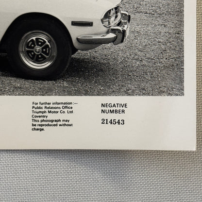 Triumph Stag Car Factory Press Photo Photograph Print 1972