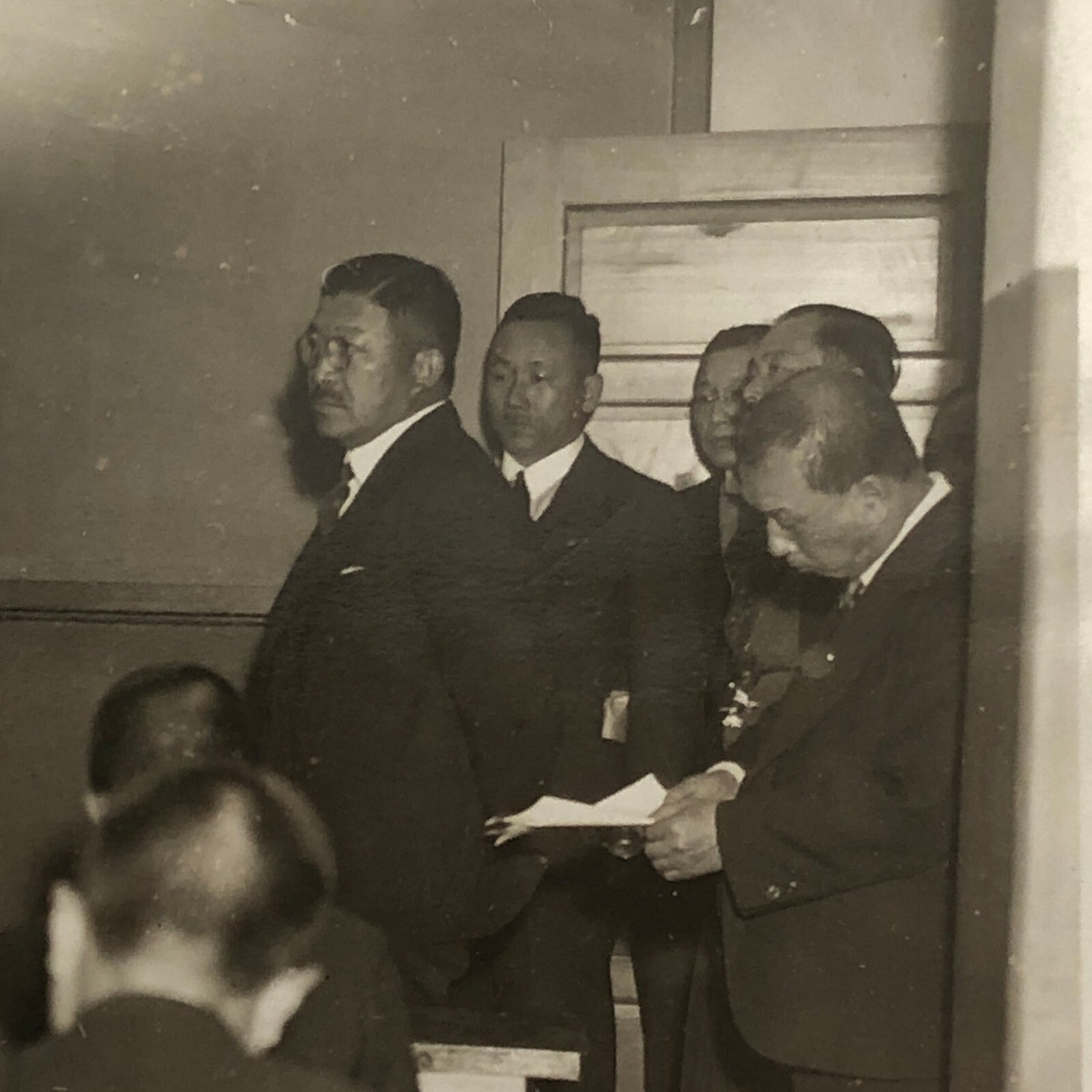 Press Photo Photograph Japanese Education Minister Inspects Tokyo School