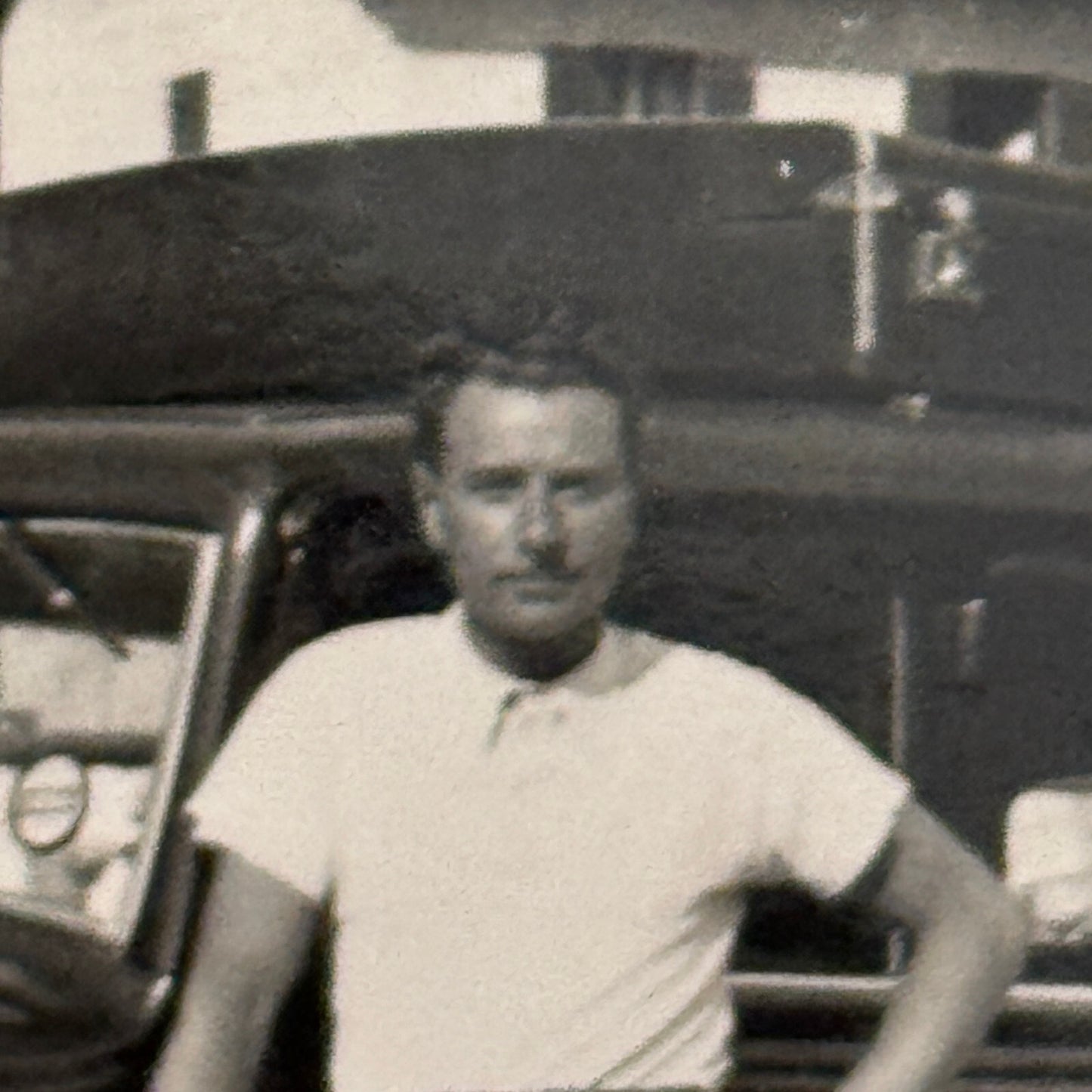 Vintage Photograph Photo Early Car Automobile Man Antique