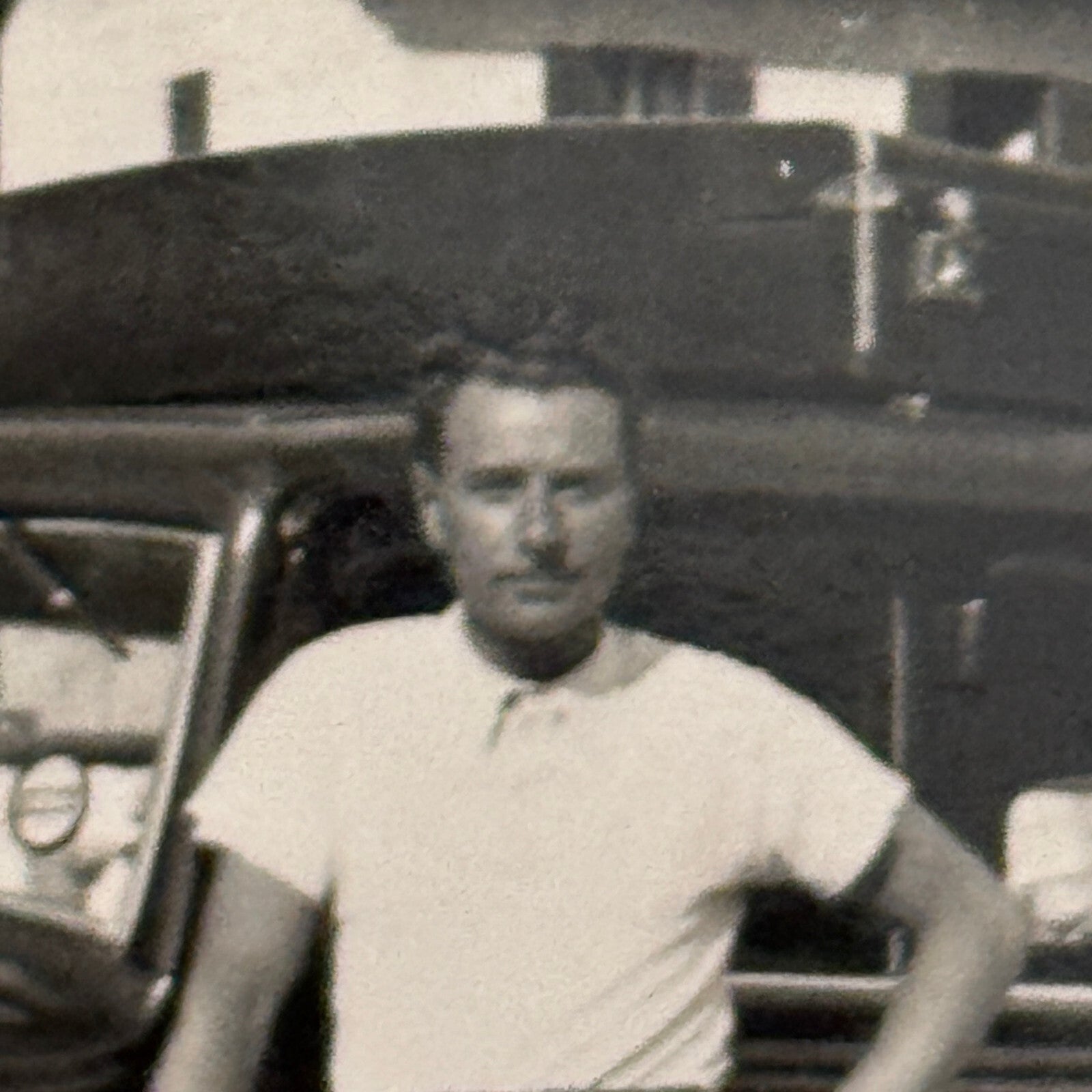 Vintage Photograph Photo Early Car Automobile Man Antique