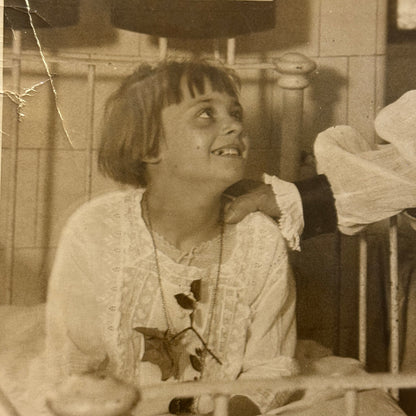 Archbishop of Canterbury With Girl in Hospital Press Photo Photograph Vintage UK