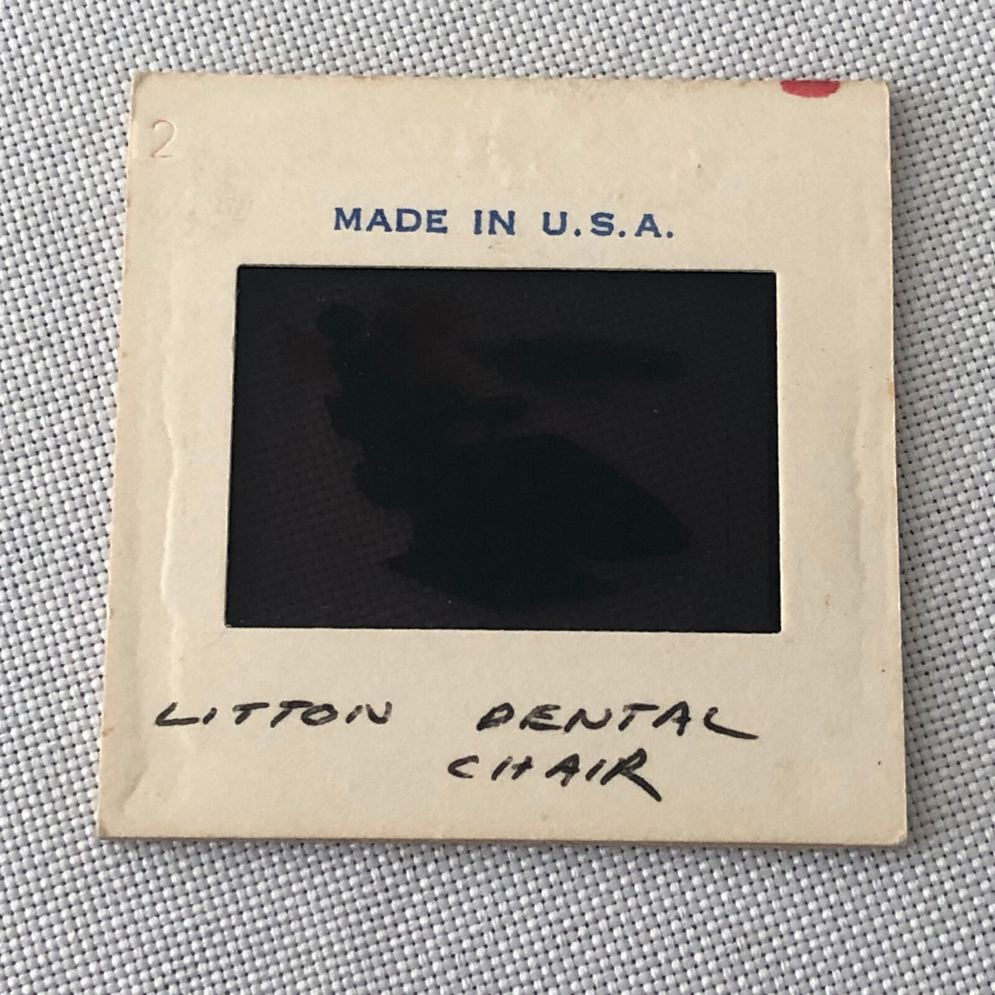 35MM Vintage Photo Slide Product Design Sketch of Dentist Dental Chair