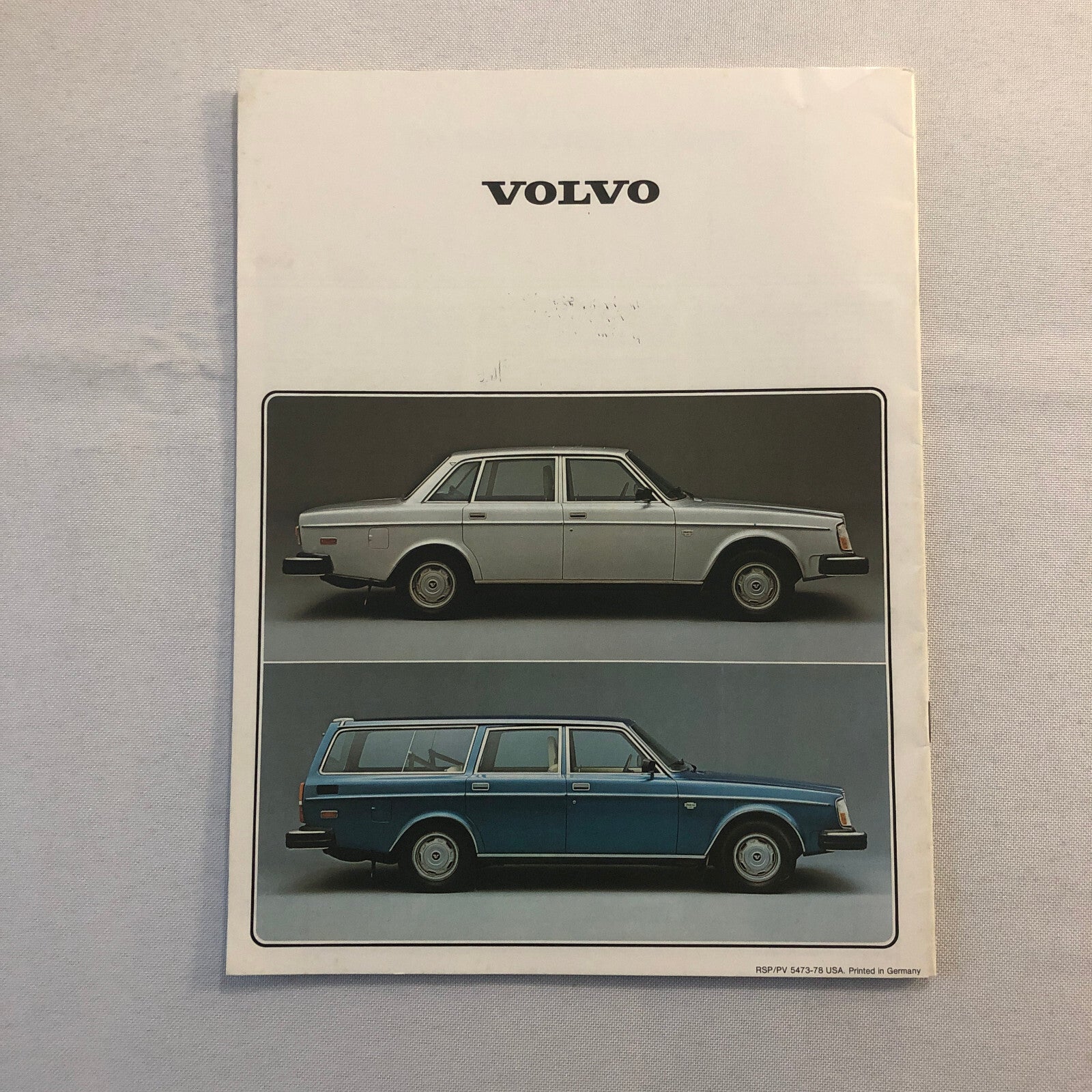 1978 Volvo Sales Brochure Catalog 262C 260 240 Series 242 GT