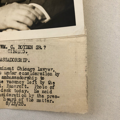 Press Photograph Photo President Coolidge Ambassador to Japan Portrait 1925