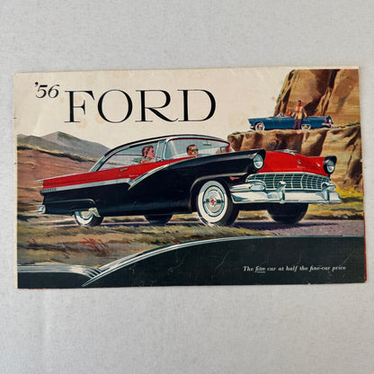 1956 Ford Car Sales Brochure Catalog Canadian Thunderbird Ranch Wagon Parklane +