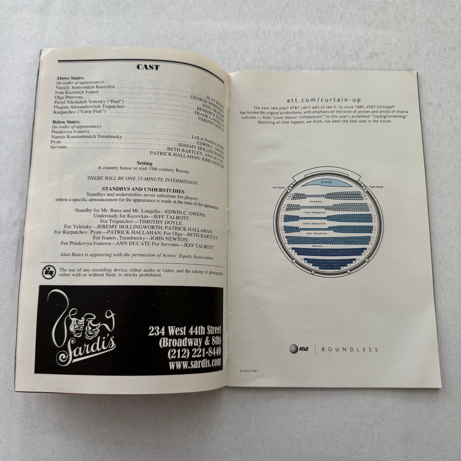 Fortune's Fool Cast Signed Theater Playbill Autographed Signature Alan Bates +