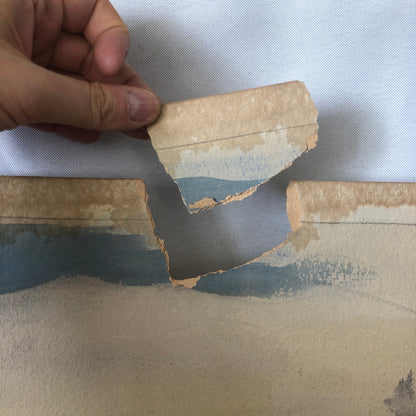 Vintage Painting Art Artwork Artist Arthur E Sudler Water Buildings 1931