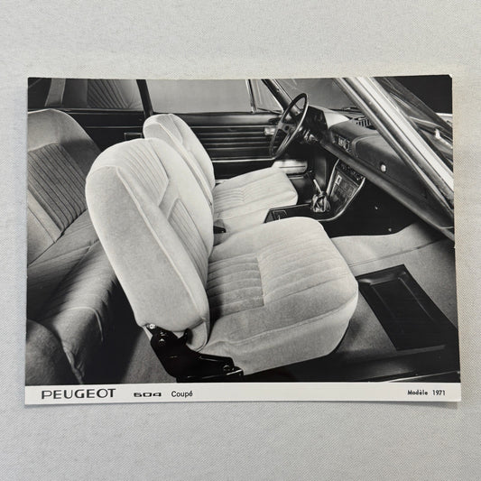 1971 Peugeot 504 Coupe Factory Press Photo Photograph Vintage